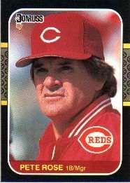 1987 Donruss Pete Rose Baseball Card #186 - Shipped In Protective Display Case!