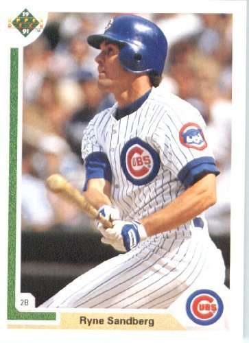 1991 Upper Deck #132 Ryne Sandberg Chicago Cubs / MLB Baseball Card in Protective Display Case!