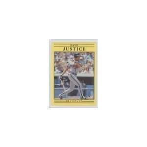 1991 Fleer #693 Dave Justice Atlanta Braves Baseball Card