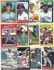 100 Assorted Boston Red Sox Baseball Cards Plus Twelve 9-Pocket Storage Pages (stores up to 216 cards)